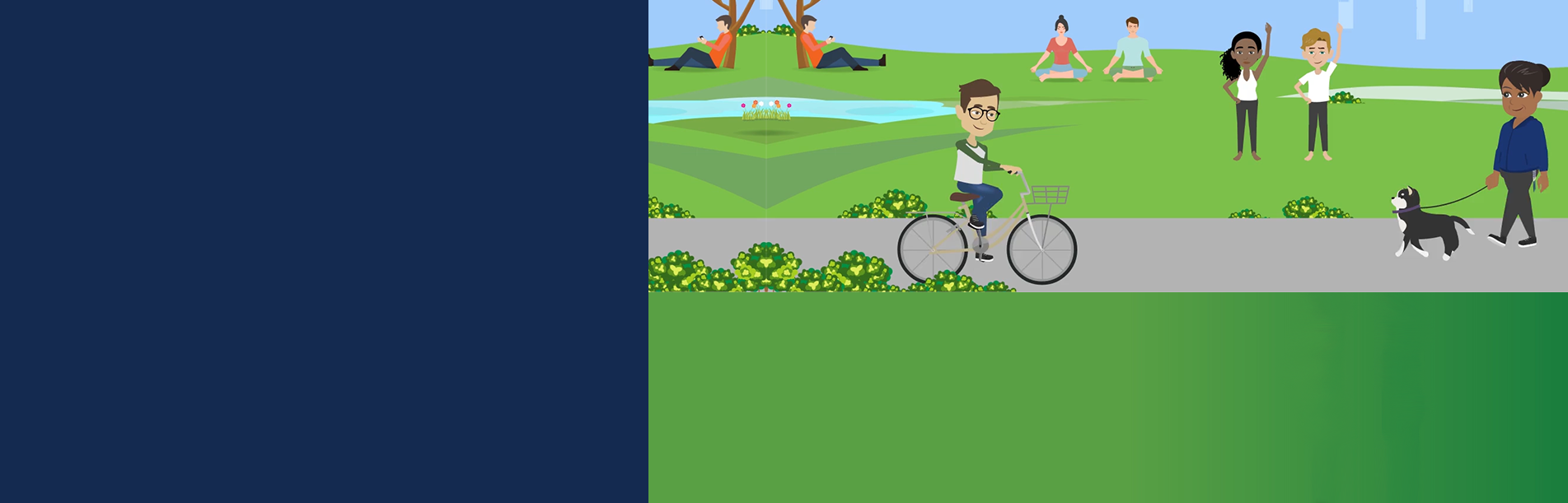 Illustration of people in the park